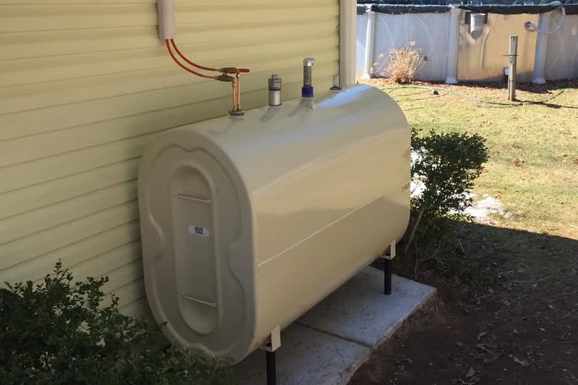 Granby EcoGuard 275 gallon double-wall oil tank installed in a Queens NY basement
